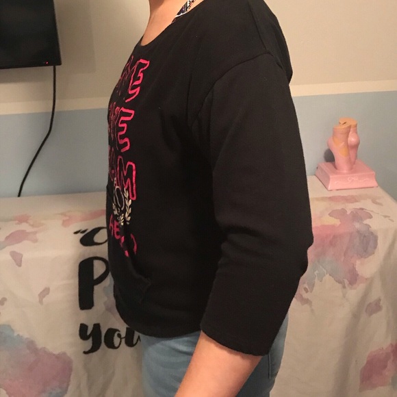 Black Long-Sleeve with Pink Writing - Picture 3 of 4